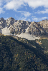 Sunny day at the mountains at the Austrian Alps