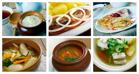 Slavonic Russian traditional  cuisine