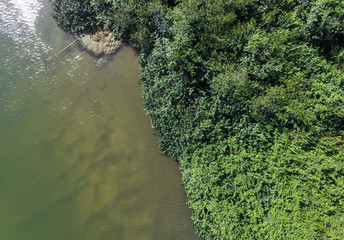 Top View of Lake