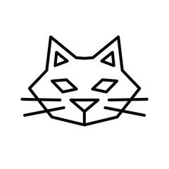 simple cat outline icon