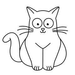 simple illustration of cat