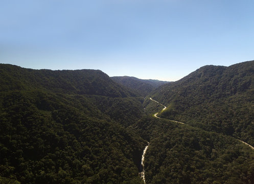 Aerial View of Mogi Bertioga Highway of Sao Paulo, Brazil