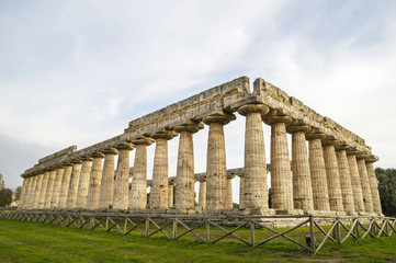 Greek Temples of Paestum - UNESCO World Heritage Site, with some of the most well-preserved ancient...
