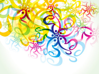 abstract artistic colorful floral background
