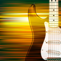 abstract grunge background with electric guitar