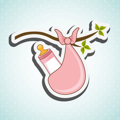baby shower icon design 