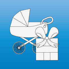 baby shower icon design 