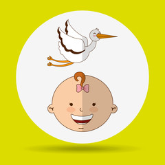 baby shower icon design 
