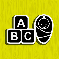 baby shower icon design 