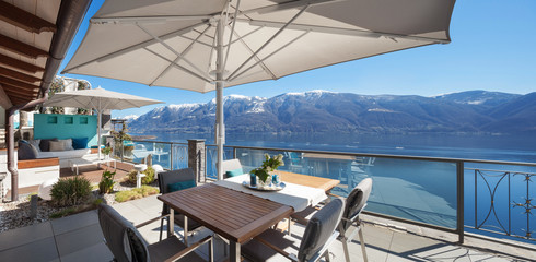 Fototapeta premium terrace of a luxury house
