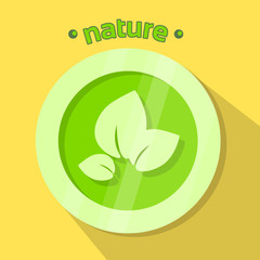 Green Leaves Eco Icon Nature Environment Logo