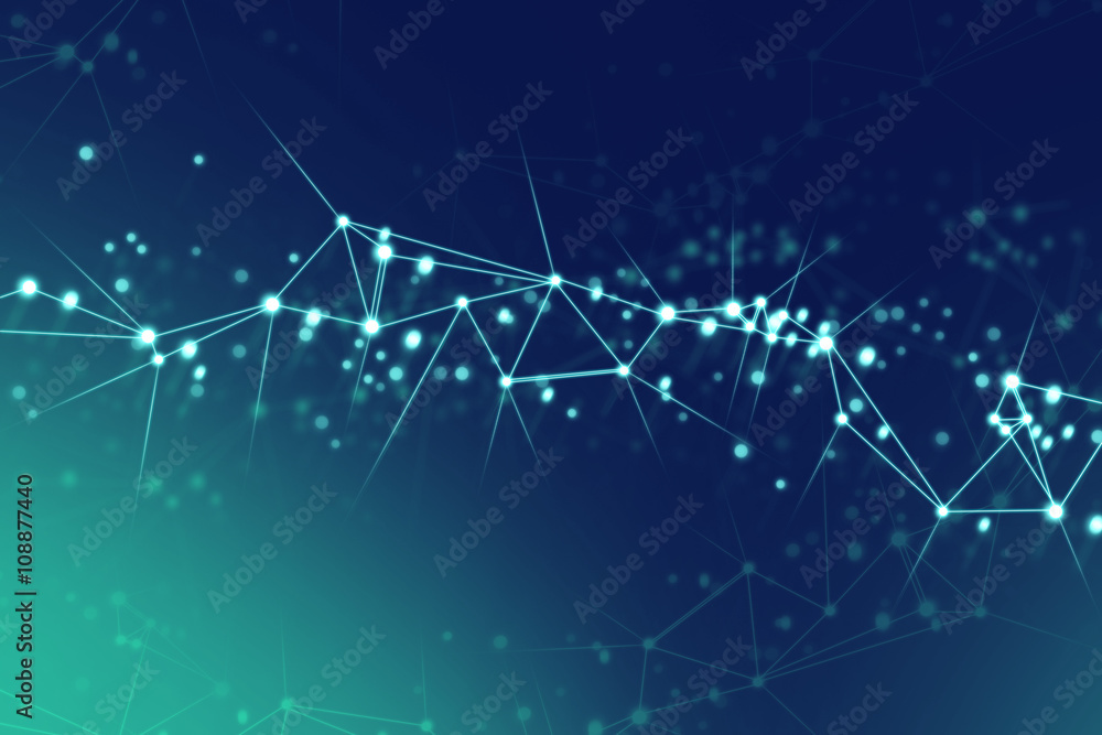 Poster ai brain system data connecting to analysis , light internet social network background, illustration