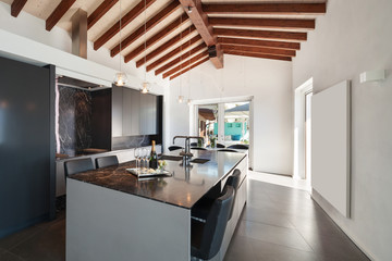 Interiors, modern kitchen