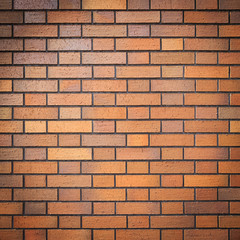 Red brick wall with vignette, (grunge style background)