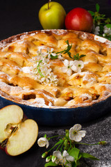 Delicious homemade apple pie 