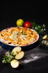 Delicious homemade apple pie 