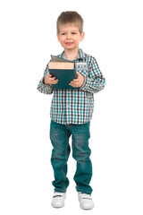 Little boy with book