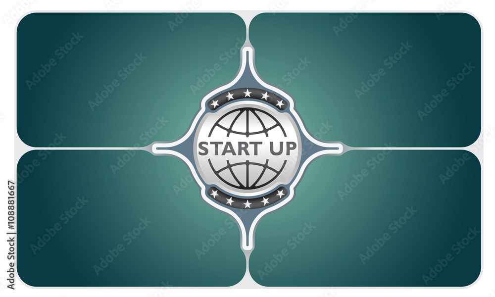 Poster vector frames for your text and start up symbol