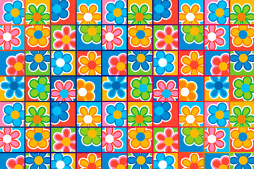 Hintergrund viele bunte Blumen