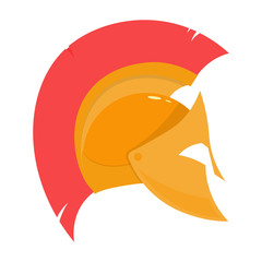 Spartan helmet lvector illustration isolated on a white background