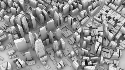 Fototapeta premium 3D illustration of futuristic modern city