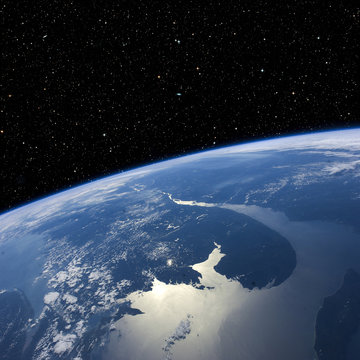 Planet Earth from space. Elements of this image furnished by NASA