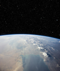 Fototapeta na wymiar Planet Earth from space. Elements of this image furnished by NASA