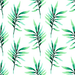 Watercolor floral seamless pattern.