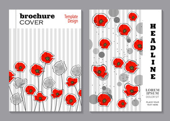Floral brochure cover design 