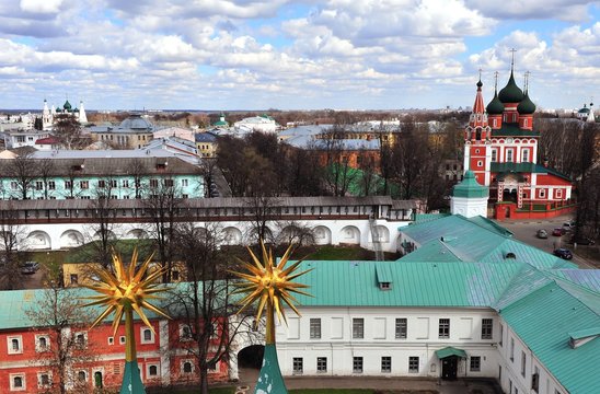 Top view of Yaroslavl old town