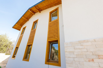 Unshinished new wooden house