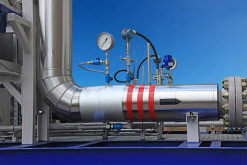 Measurement of parameters of gas in the pipe