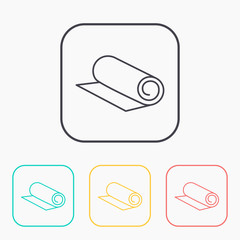 Yoga Mat icon, vector illustration