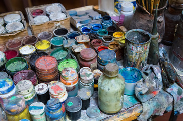  Paints and paintbrushes