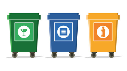 separate garbage bins