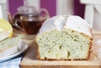 Lemon cake with cottage cheese