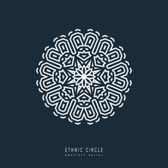 Ethnic mystical pattern with triangle and circles. 