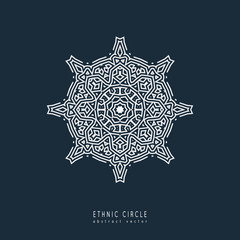 Ethnic mystical pattern with triangle and circles. 