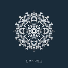 Ethnic mystical pattern with triangle and circles. 