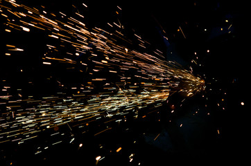 bright sparks of metal