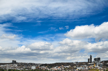Fototapeta na wymiar View to cityline of Queretaro city 