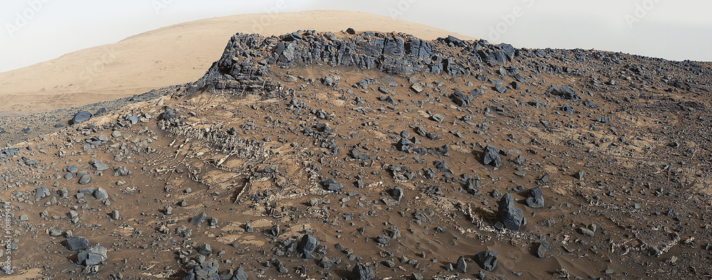 Poster mars surface. elements of this image furnished by nasa