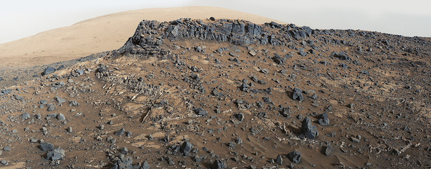 Mars surface. Elements of this image furnished by NASA