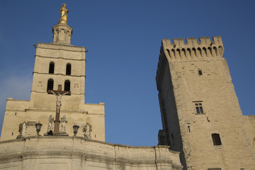 Avignon Cathedral and Palais des Papes Palace