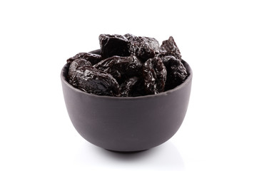 Dried plum - prunes isolated