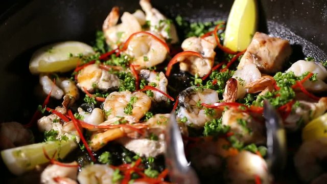 Tasty Spanish dish paella