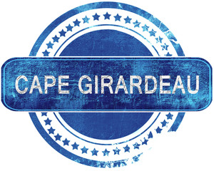 cape girardeau grunge blue stamp. Isolated on white.