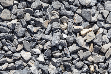Crushed grey stones