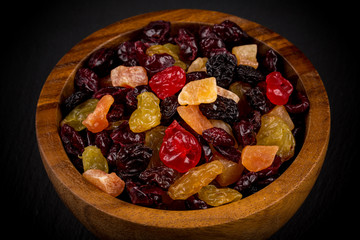 Mix variety of dried fruit