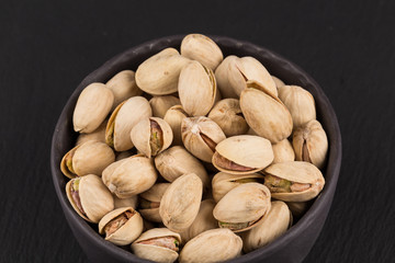 Pistachio nuts in bowl